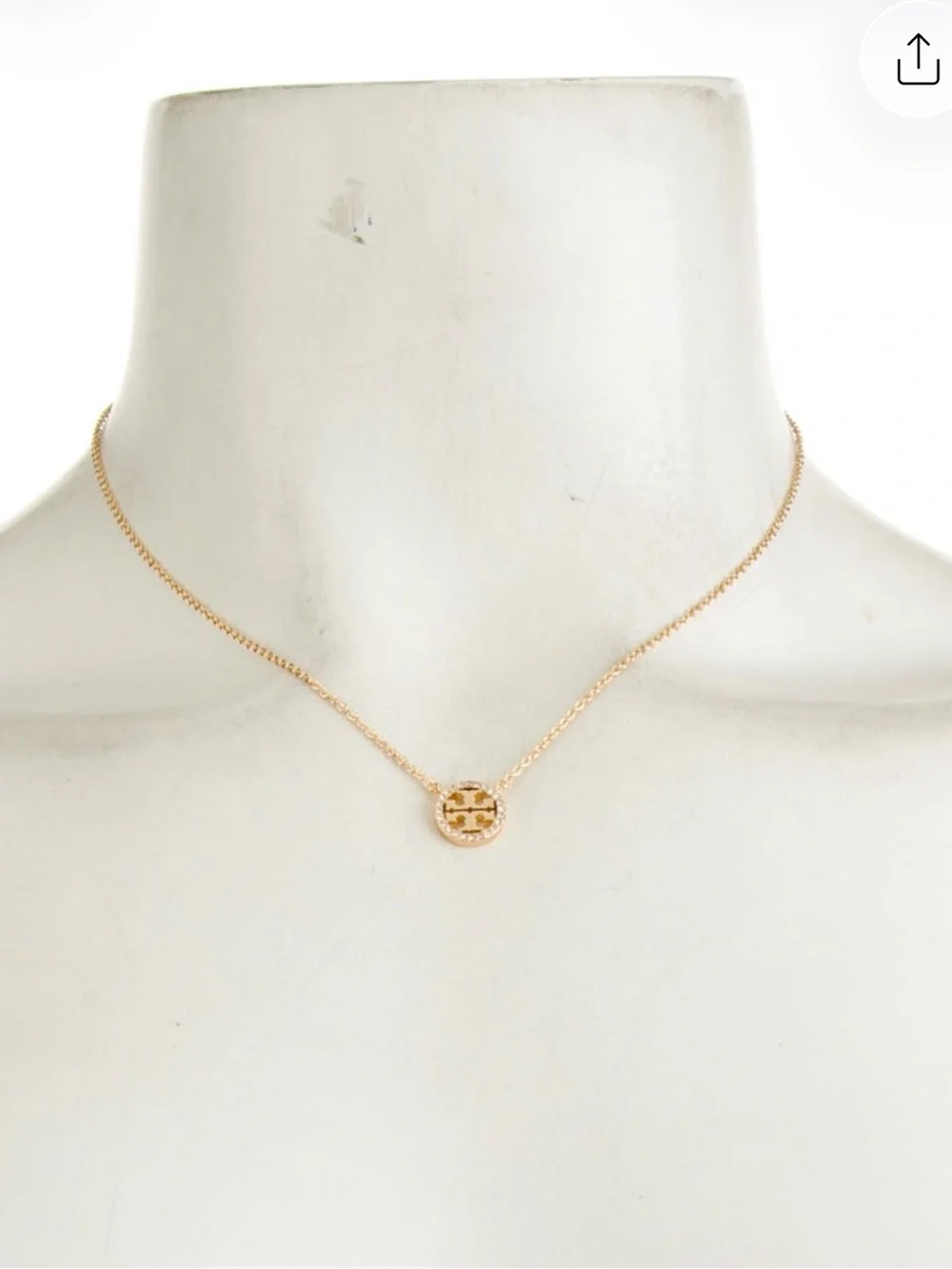 TORY BURCH *NWT* Miller Pave Pendant Necklace and Stud Earring Set in Gift Box